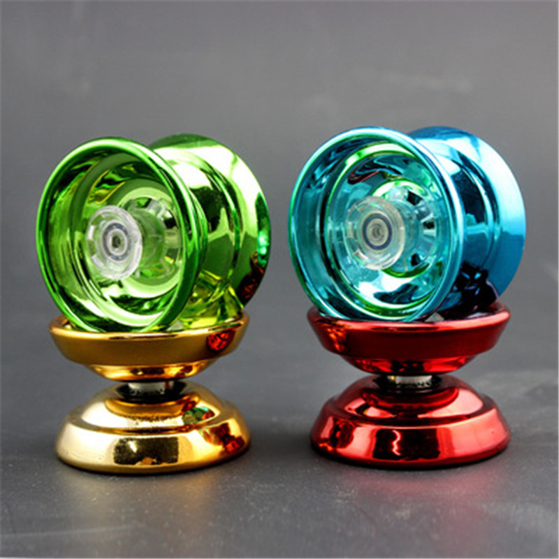 4 가지 색상 Magic Yoyo 반응 형 고속 알루미늄 합금 Yo-yo CNC 선반, 소년 소녀 용 스피닝 스트링 포함 어린이 어린이